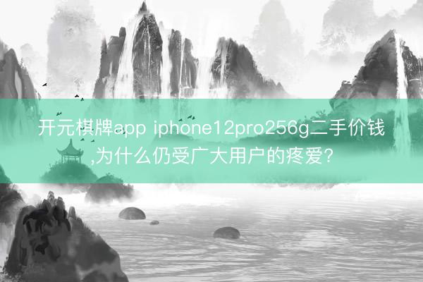 开元棋牌app iphone12pro256g二手价钱，为什么仍受广大用户的疼爱?